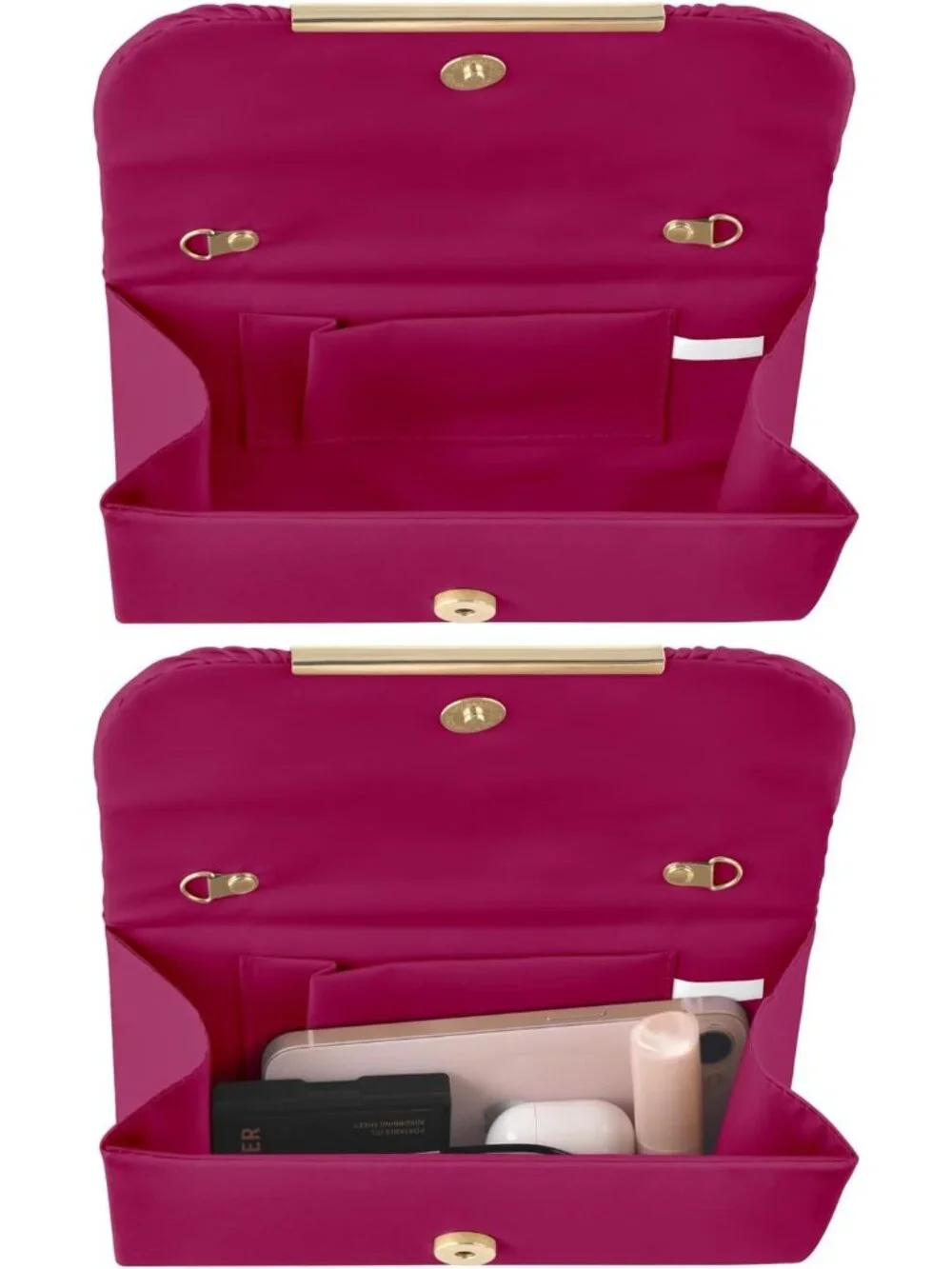 👜 Women's Rose Formal Wedding Party Cocktail Prom Crossbody Clutch Purses
